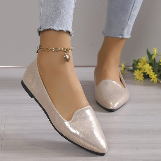 Elegant lace ballerinas with stretch - Vivienne-Gold-3-Nora Luxe