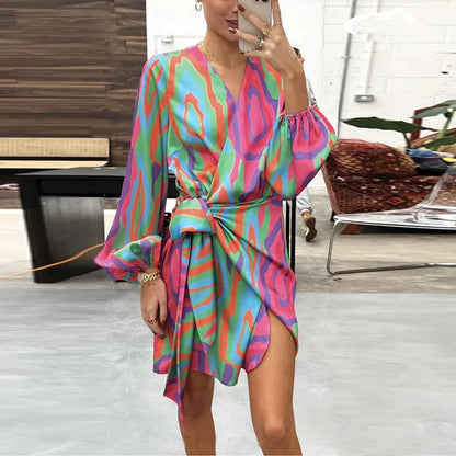 Elegant Printed Summer Dress – Elodie-S-Nora Luxe