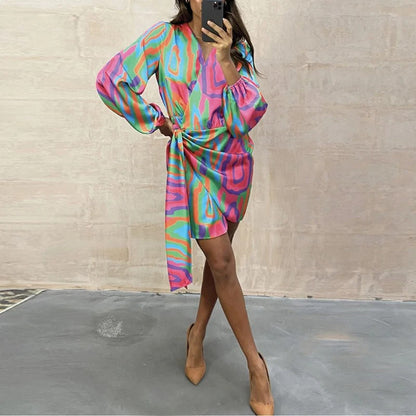 Elegant Printed Summer Dress – Elodie-S-Nora Luxe
