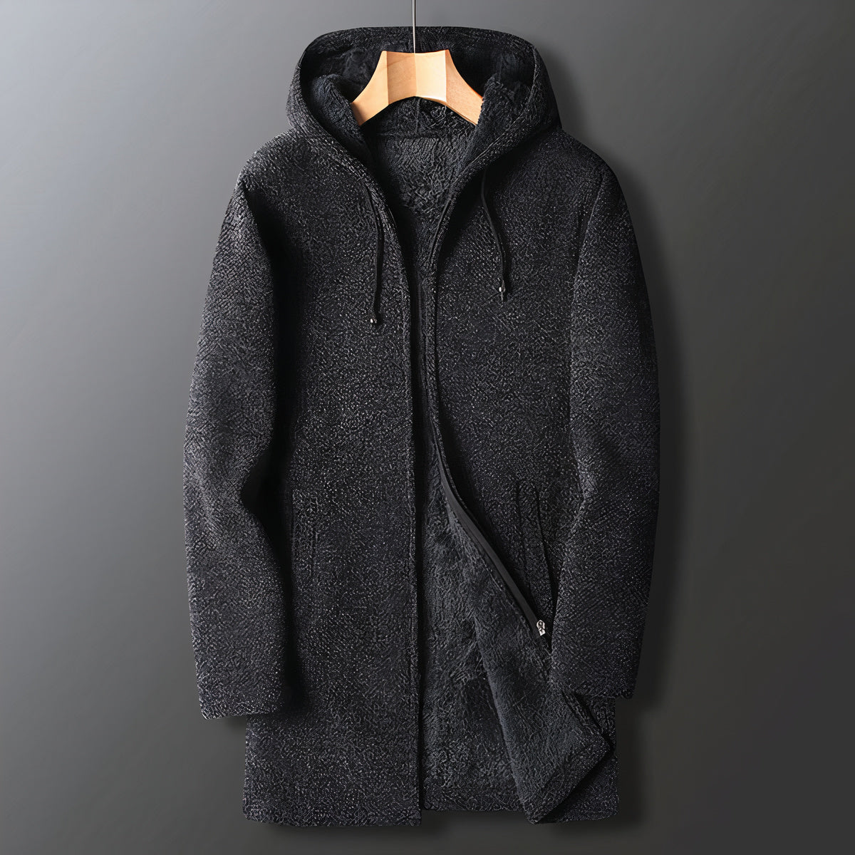 Warm Men's Fleece Jacket with Hood – Marcus