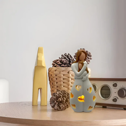 Embracing Mother and Daughter Candle Holder - EternalBond-Nora Luxe