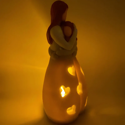 Embracing Mother and Daughter Candle Holder - EternalBond-Nora Luxe