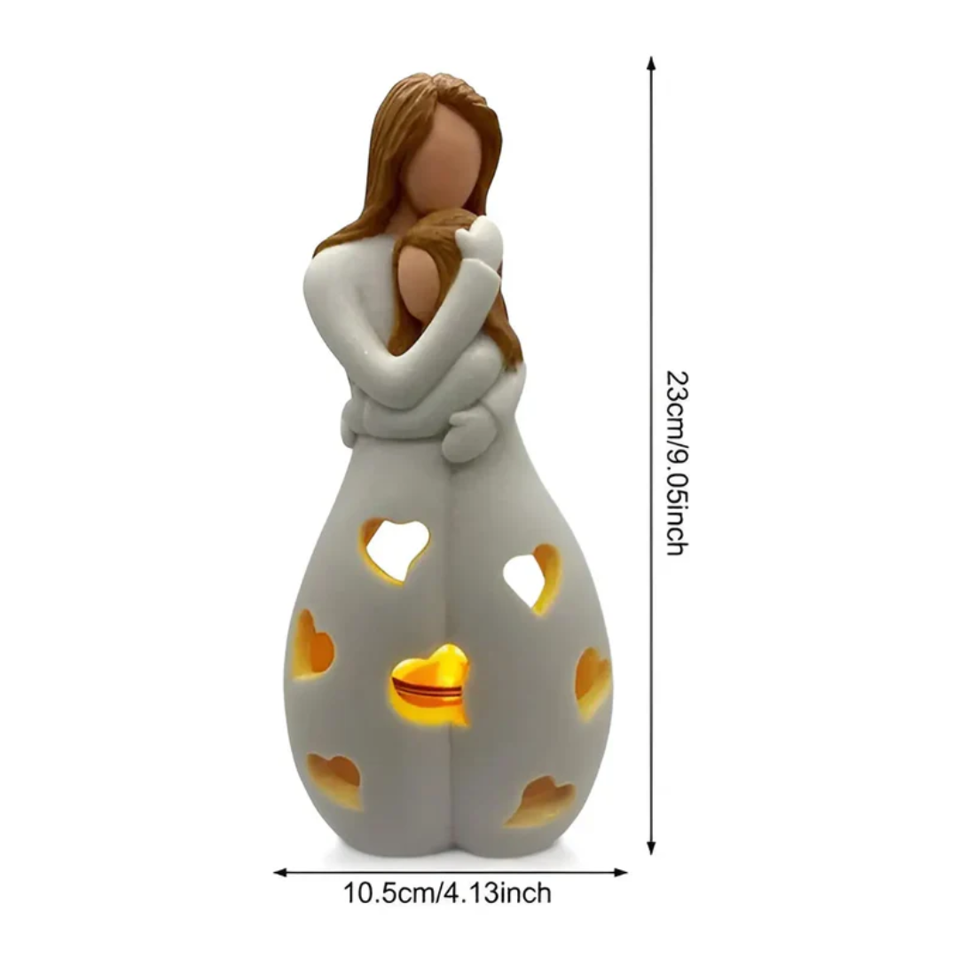 Embracing Mother and Daughter Candle Holder - EternalBond-Nora Luxe