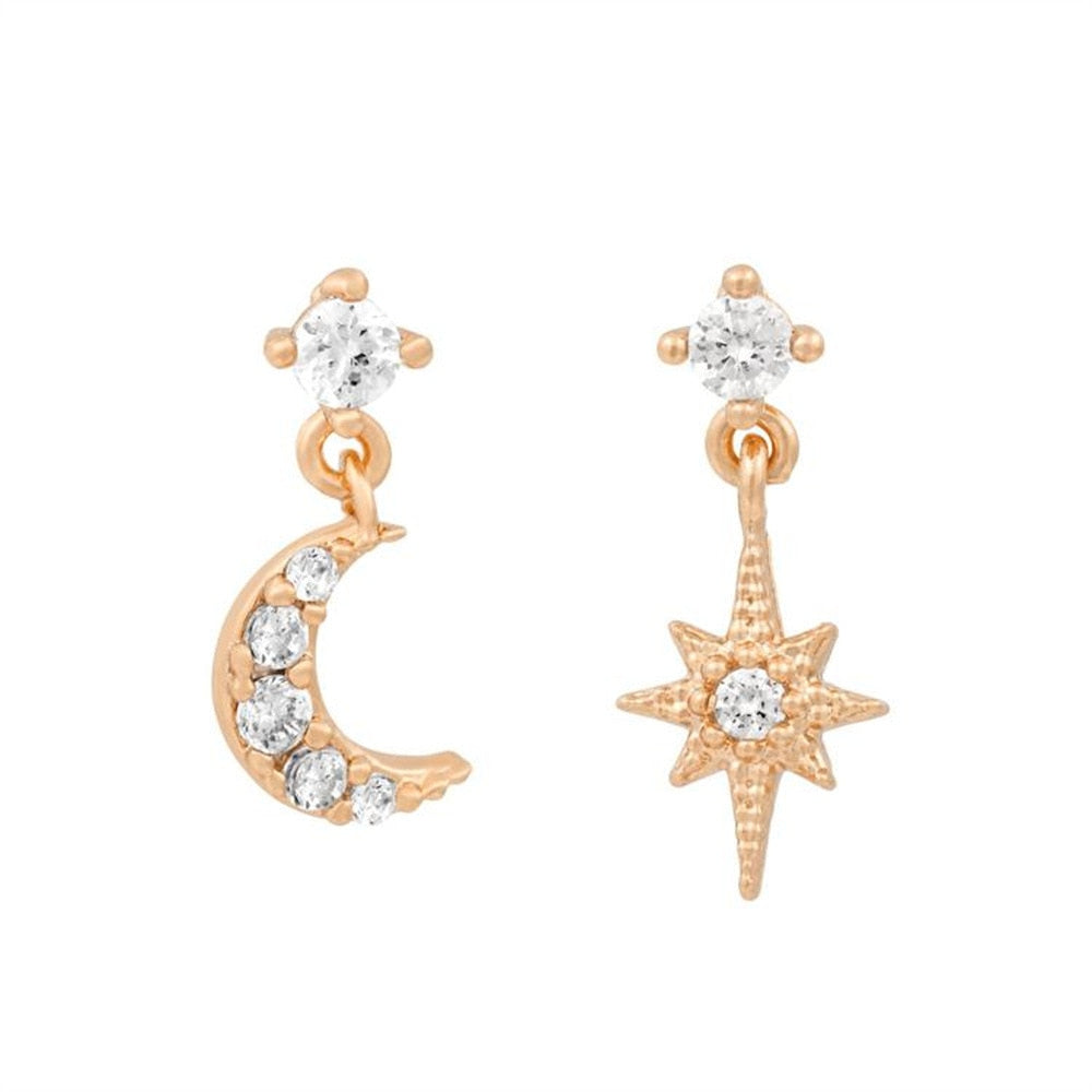 Enchanting Star Light Earrings - Astrid-Moon & Star Earrings-Nora Luxe
