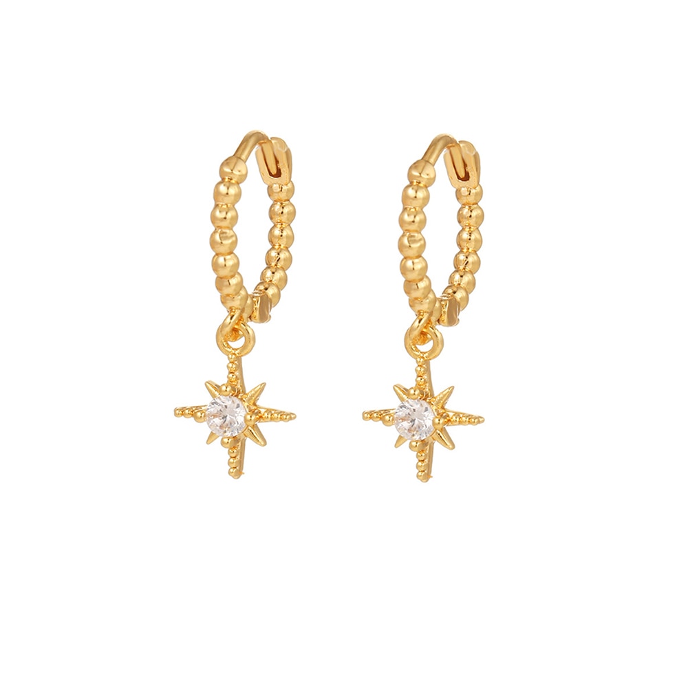 Enchanting Star Light Earrings - Astrid-Star Hoop Earrings-Nora Luxe