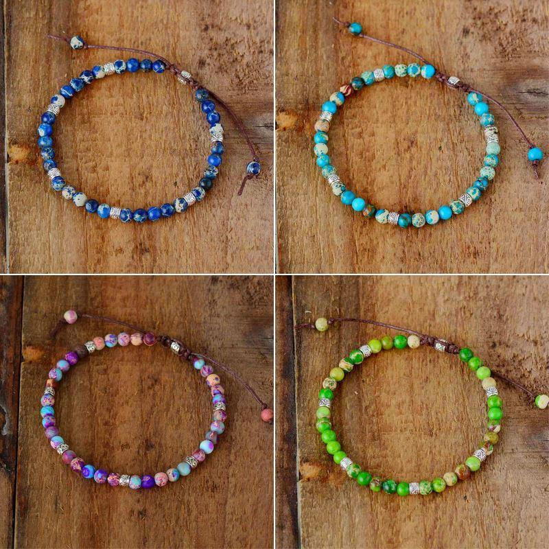 Energy Bracelet Jasper - Nyima-4 Bracelets Set-6.69 inches-Nora Luxe