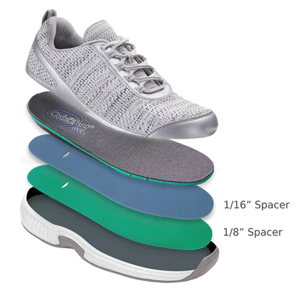 Ergonomic comfort shoes with orthopaedic support – Milena-Light gray-3.5-Nora Luxe