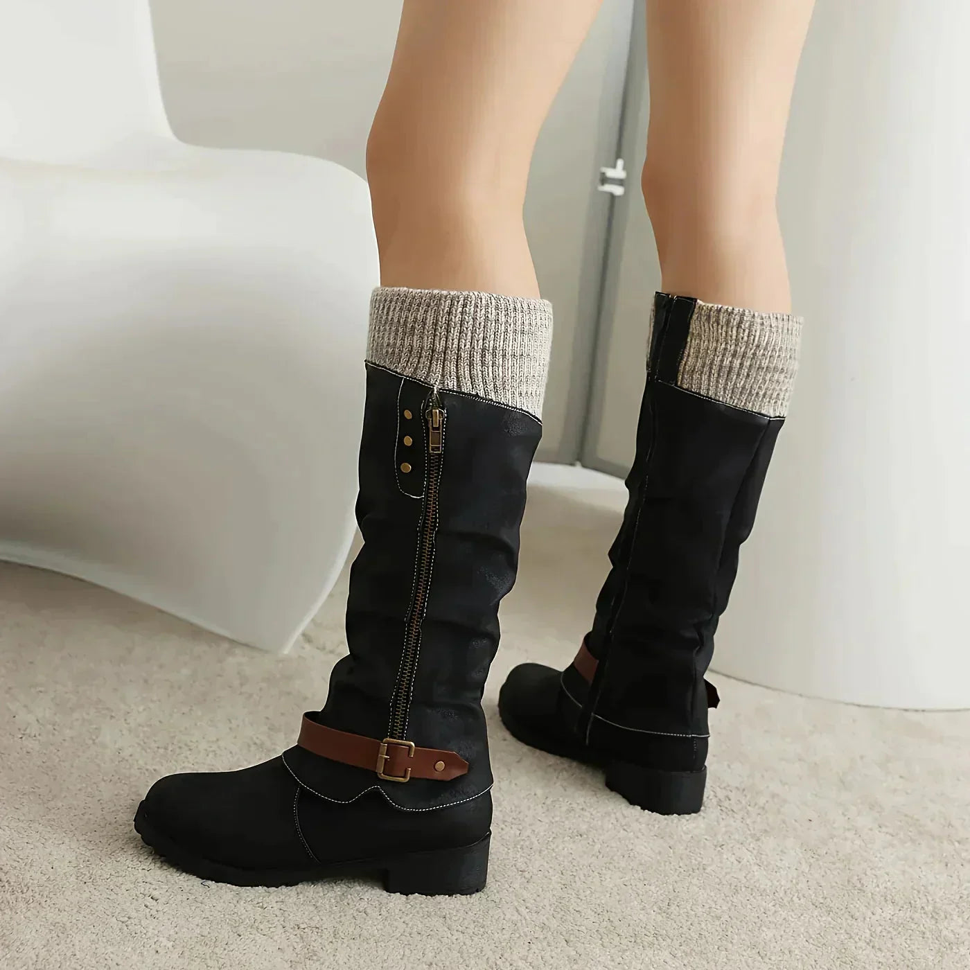 Fashionable High Women’s Boots - Isabella-Black-3.0-Nora Luxe