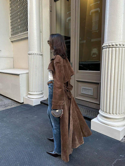 Faux Suede Winter Jacket for Women - Sorina-S-Nora Luxe