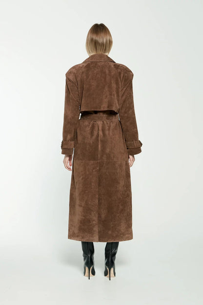 Faux Suede Winter Jacket for Women - Sorina-S-Nora Luxe