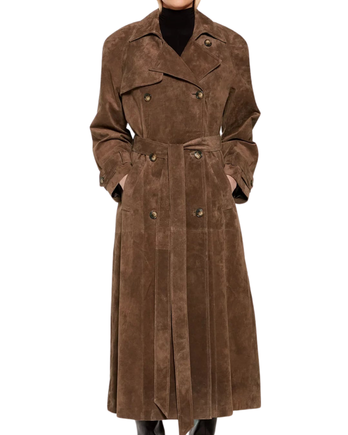 Faux Suede Winter Jacket for Women - Sorina-S-Nora Luxe