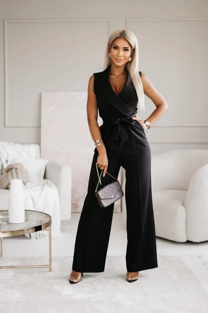 Figure-hugging & Versatile Women's Jumpsuit with Comfort Stretch – Linnea-White-S-Nora Luxe