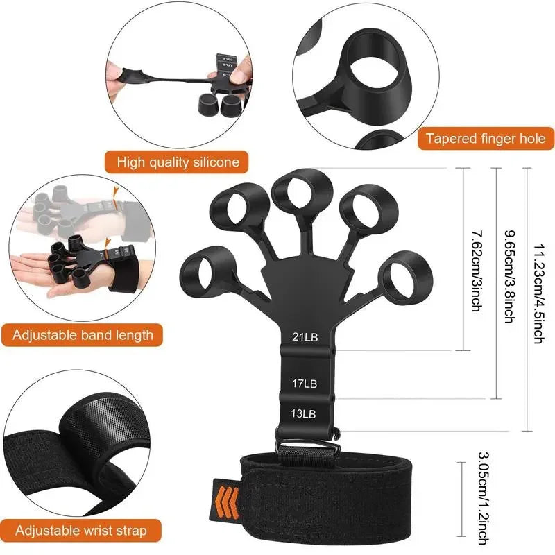 Finger and Hand Strengthener - GripMaster-Black-Nora Luxe