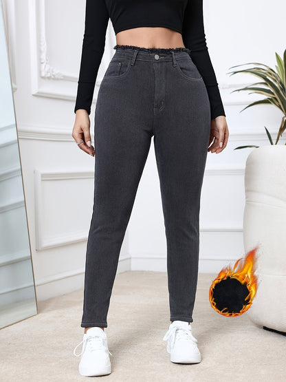 Fleece Lined Skinny Jeans - Eliana-XS-Nora Luxe