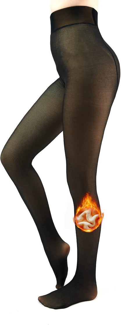 Fleece-lined Tights - Nova-Black-XS-Nora Luxe