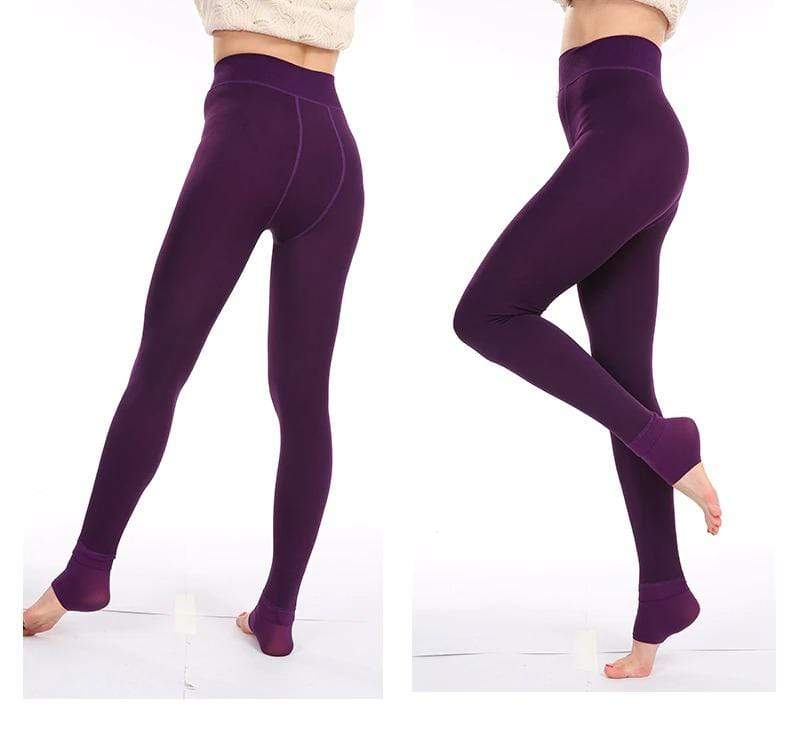 Fleece Lined Winter Leggings - Elsa-Blue-S-Nora Luxe