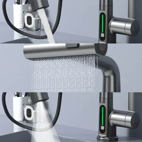 Flexible Water Tap - WaterMaster-Black with display-Nora Luxe
