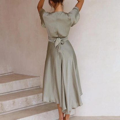 Flowing Vintage Summer Dress – Juliette-Orange-S-The Livary
