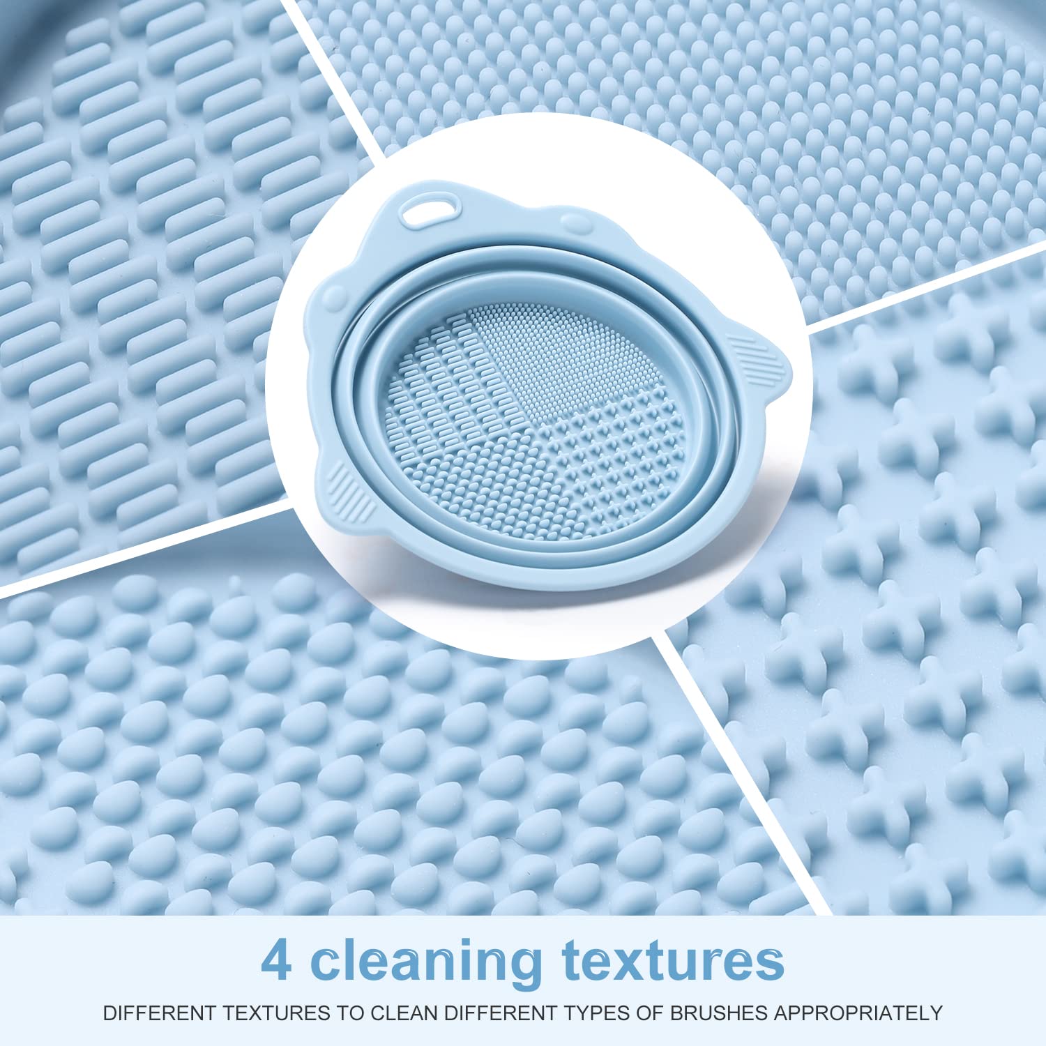 Foldable Silicone Brush Cleaner Bowl-Green-Nora Luxe