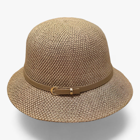 Foldable women's sun hat made of linen – Luma-Khaki-Nora Luxe
