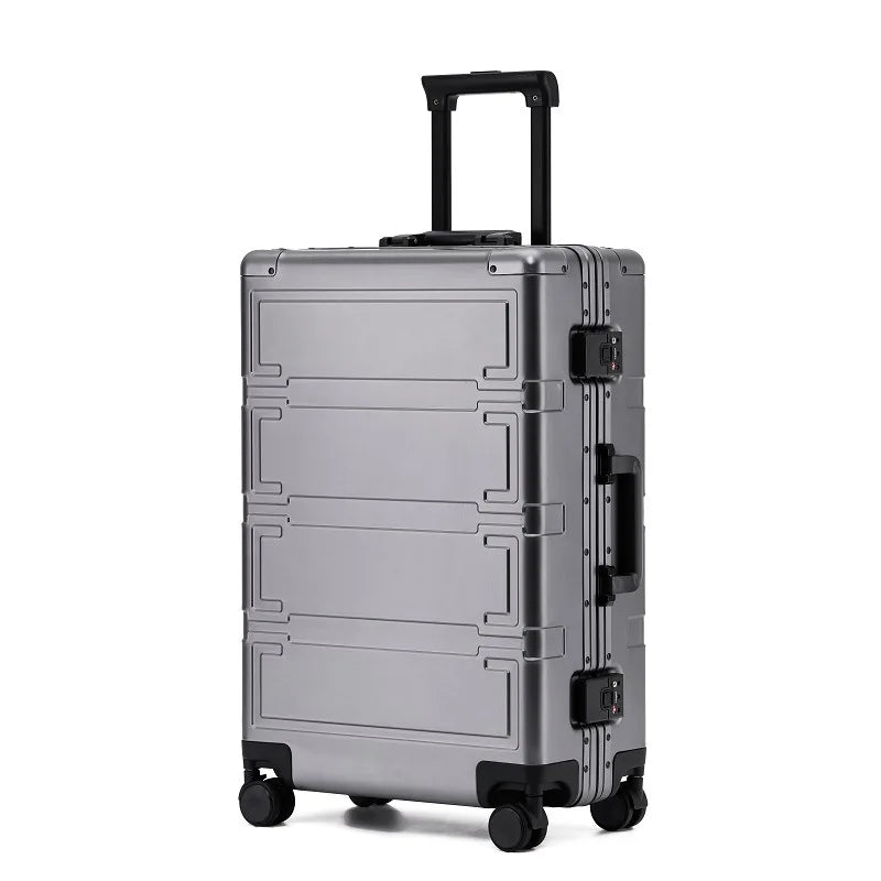 Fully aluminum hard shell case – Pristina-Gray-M (67 L)-Nora Luxe