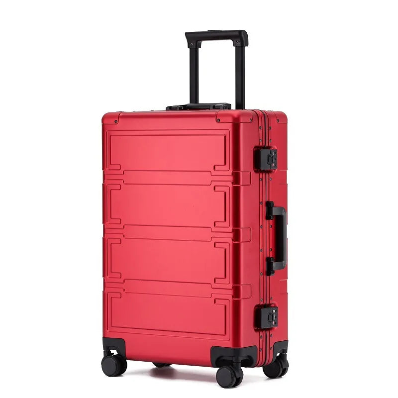 Fully aluminum hard shell case – Pristina-Red-S (46 L)-Nora Luxe
