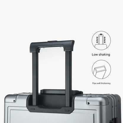 Fully aluminum hard shell case – Pristina-Silver-S (46 L)-Nora Luxe