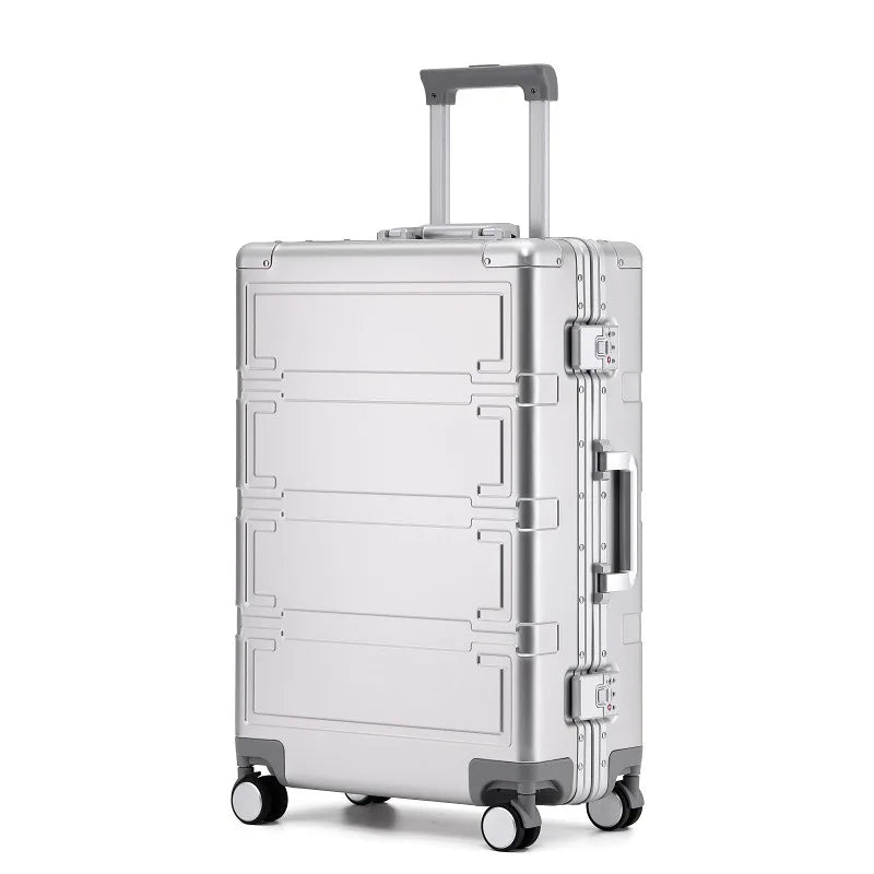 Fully aluminum hard shell case – Pristina-Silver-S (46 L)-Nora Luxe
