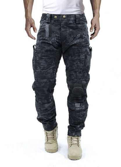 Functional Cargo Trousers for Men - Liam-Black B-32-Nora Luxe