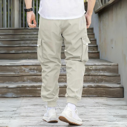 Functional Cargo Trousers with Drawstring - Maxwell-Blue-S-Nora Luxe