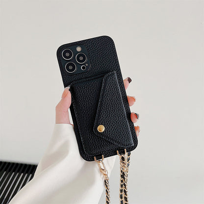 Functional iPhone Case with Wallet - Celeste-Beige-iPhone 7-Nora Luxe