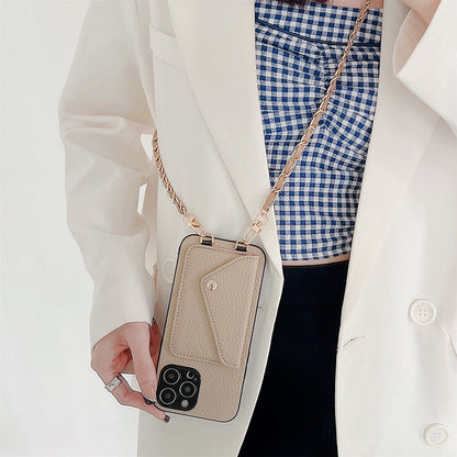 Functional iPhone Case with Wallet - Celeste-Brown-iPhone 7-Nora Luxe