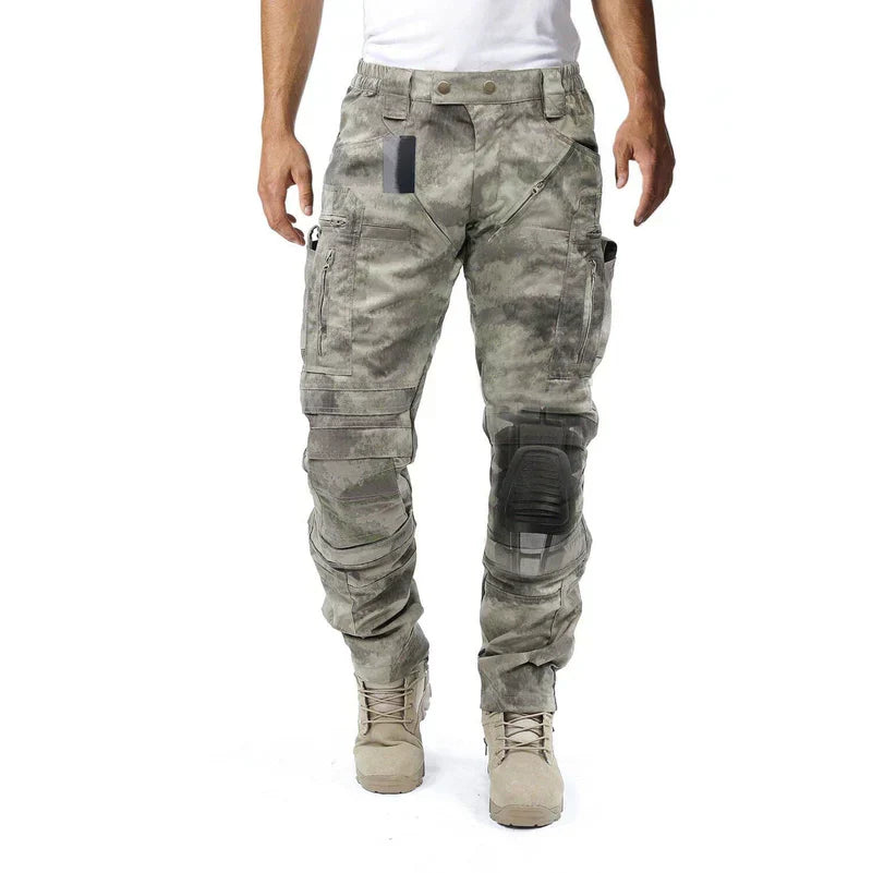 Functional Men's Cargo Trousers with Knee Protection – Bram-Grey-S-The Livary