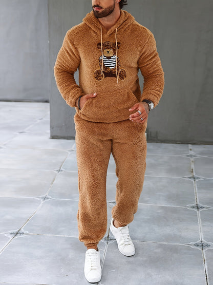 Fuzzy Fleece Two-Piece Outfit Set - Logan-Brown-S-Nora Luxe