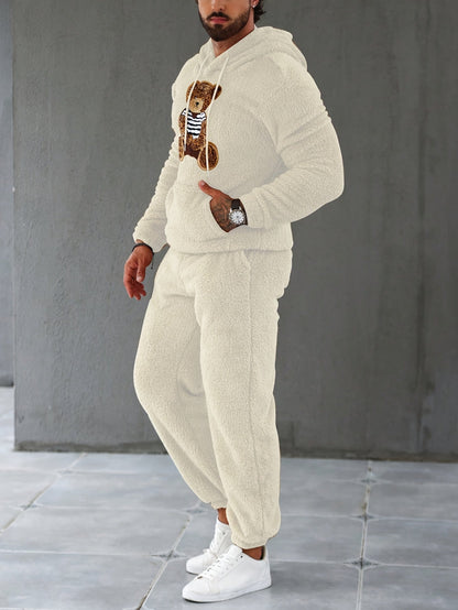 Fuzzy Fleece Two-Piece Outfit Set - Logan-White-S-Nora Luxe