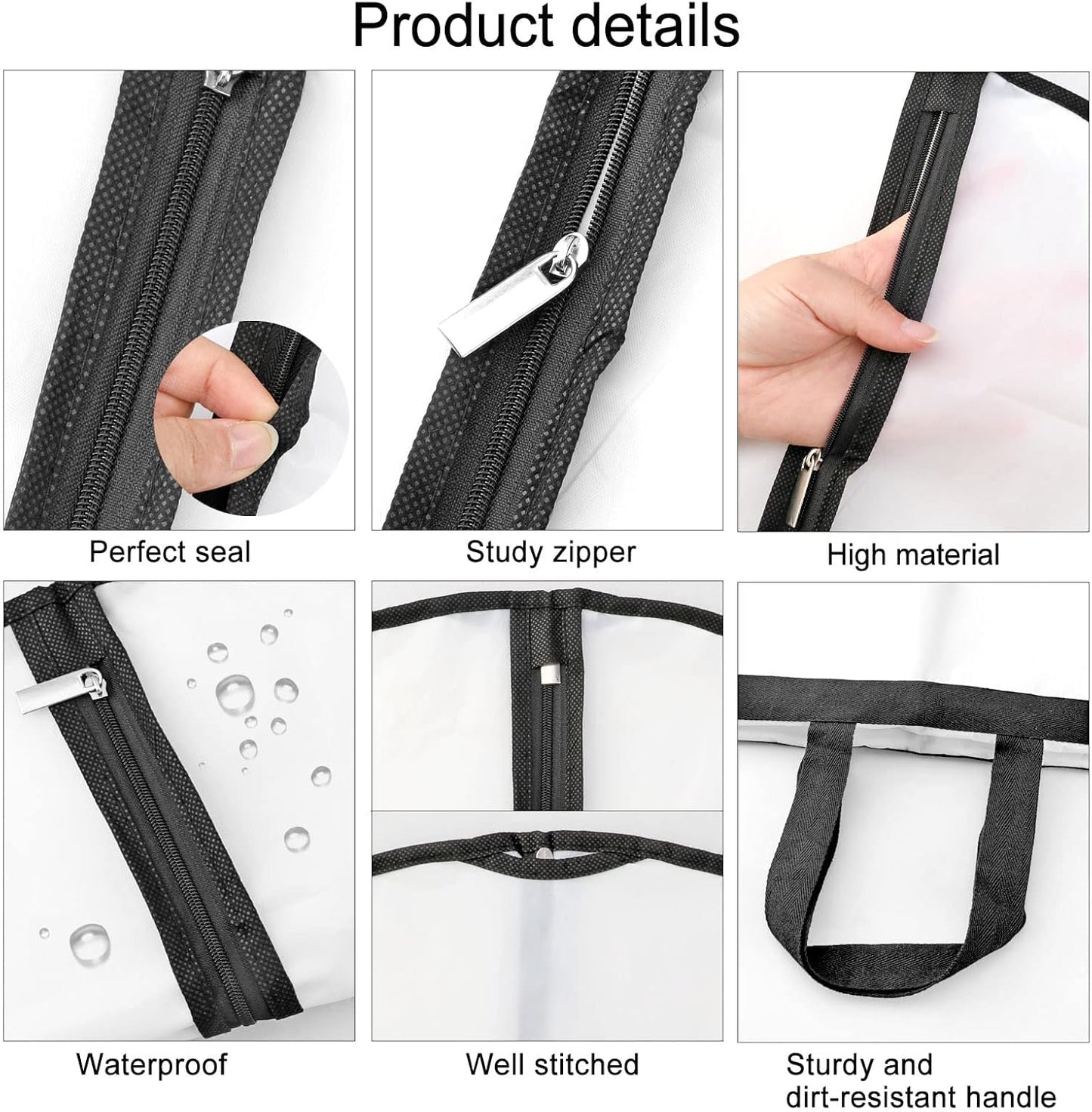 Extra-Long Dress & Gown Garment Bag – 71" (180.34 cm)Protective Covers with Handles