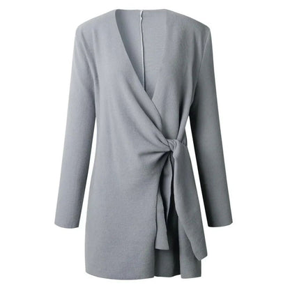 Knitted Women's Cardigan with Bow Belt – Elin