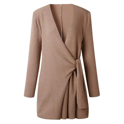 Knitted Women's Cardigan with Bow Belt – Elin
