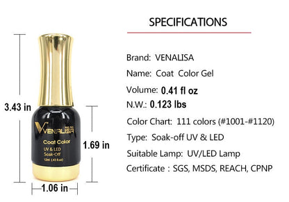 GEL NAIL VARNISH UV LED – LUXURY COLORS 0.41 fl oz-1001-Nora Luxe