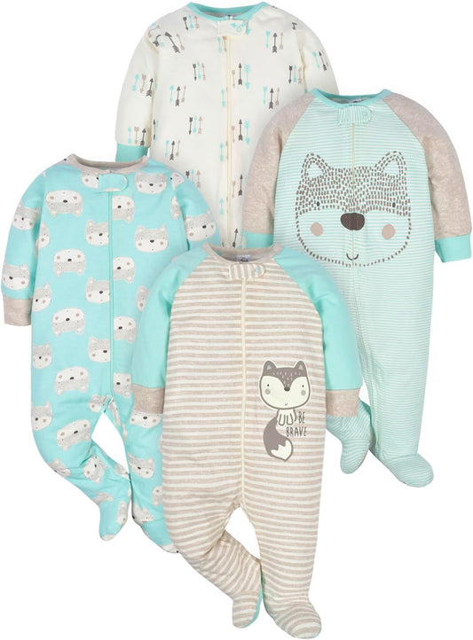 Gerber Baby Sleepsuit for Boys with Feet-A-0-3 months-Nora Luxe