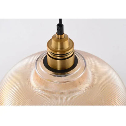 Glass Pendant Lamp - CrystalLoom-Amber-Warm White-Nora Luxe