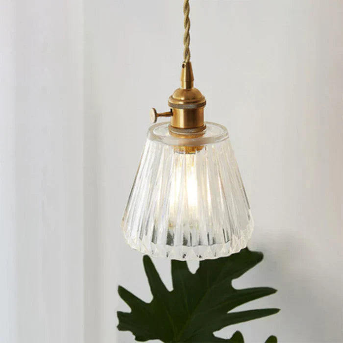 Glass Pendant Lamp - OpulentGlow-Transparent-B-Nora Luxe