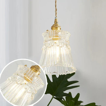 Glass Pendant Lamp - OpulentGlow-Transparent-L-Nora Luxe