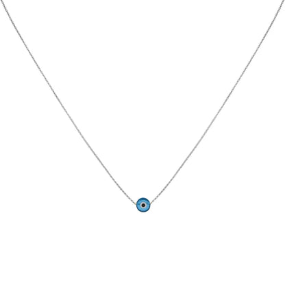 Glossy Nazar Necklace - Amira-Blue-Gold-Nora Luxe