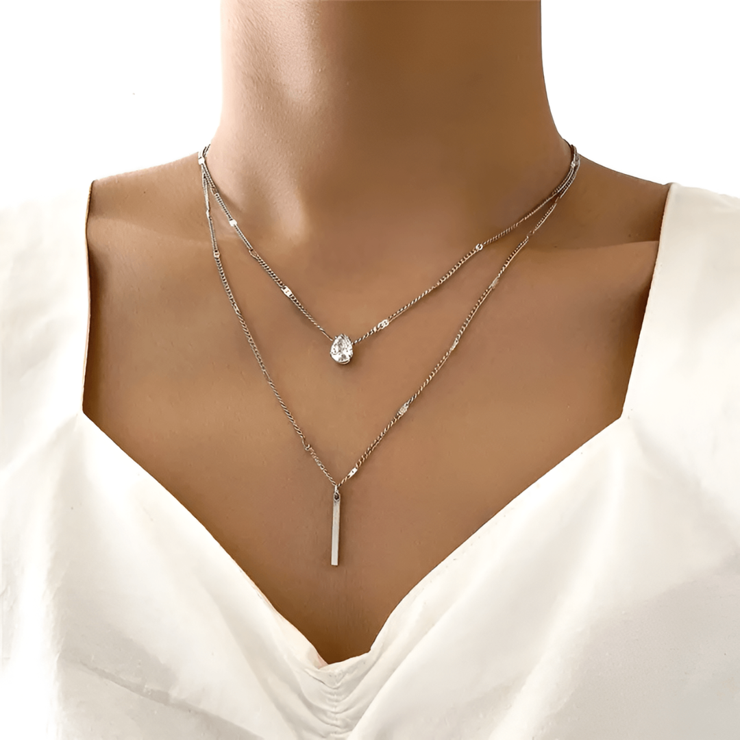 Glow Grid Chain - Lumia-Silver-Nora Luxe