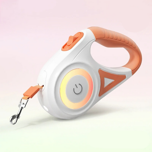 GlowGuard Illuminating Dog Leash with Flashlight-Orange-Nora Luxe