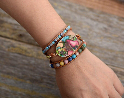 Goddesses Amazonite Wrap Bracelet - Aurora-Nora Luxe