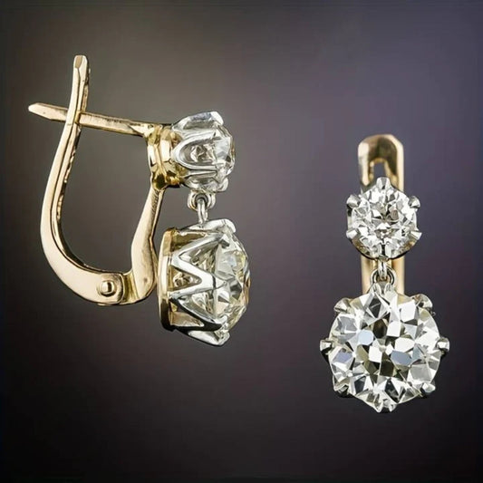 Gold Zirconia Earrings - Selene-Nora Luxe