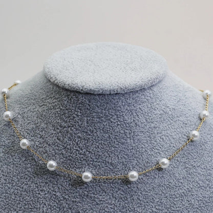 Golden Pearl Necklace - Marilena-Nora Luxe