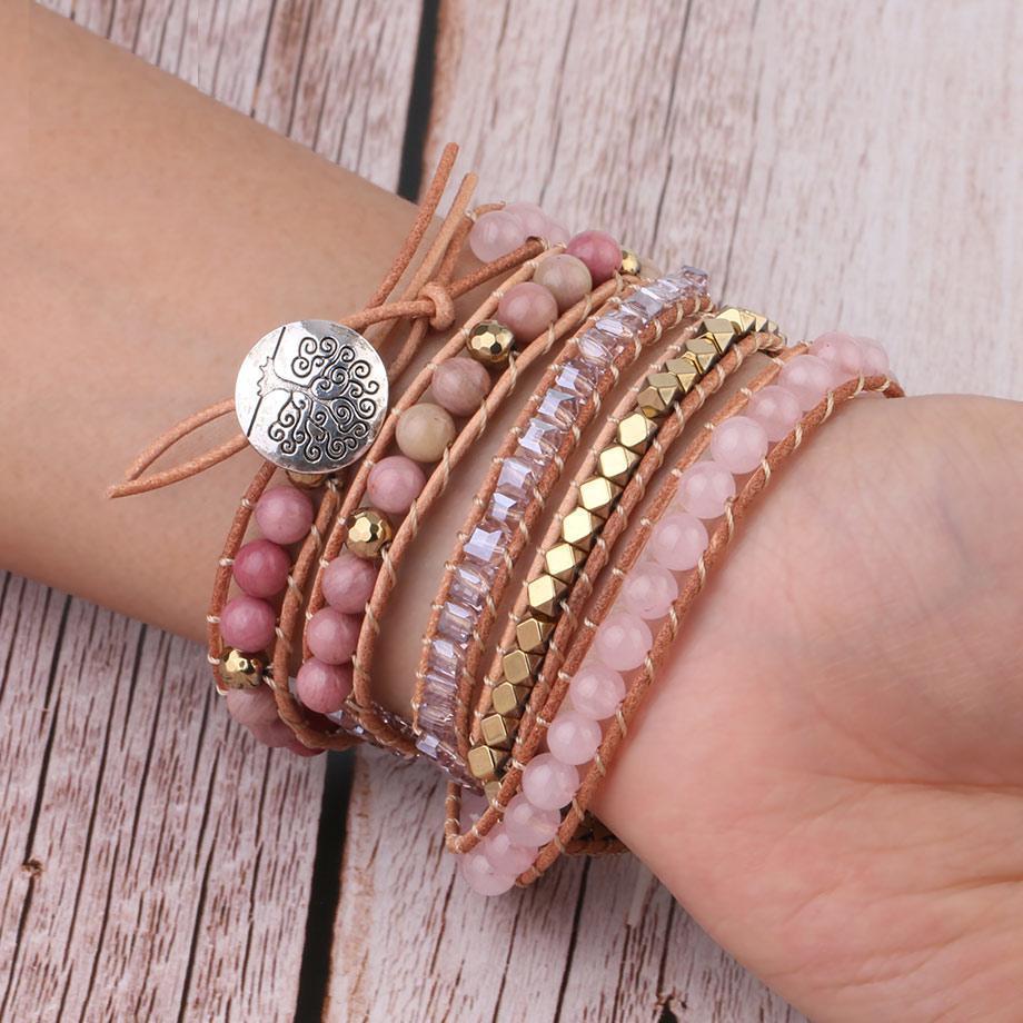 Golden Rose Quartz Bracelet - Amoria-Nora Luxe